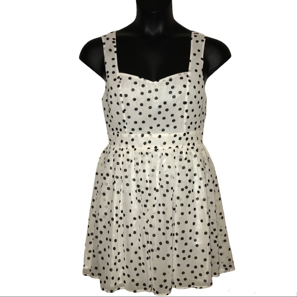 Black and White Polka dot Fit & Flare Dress
